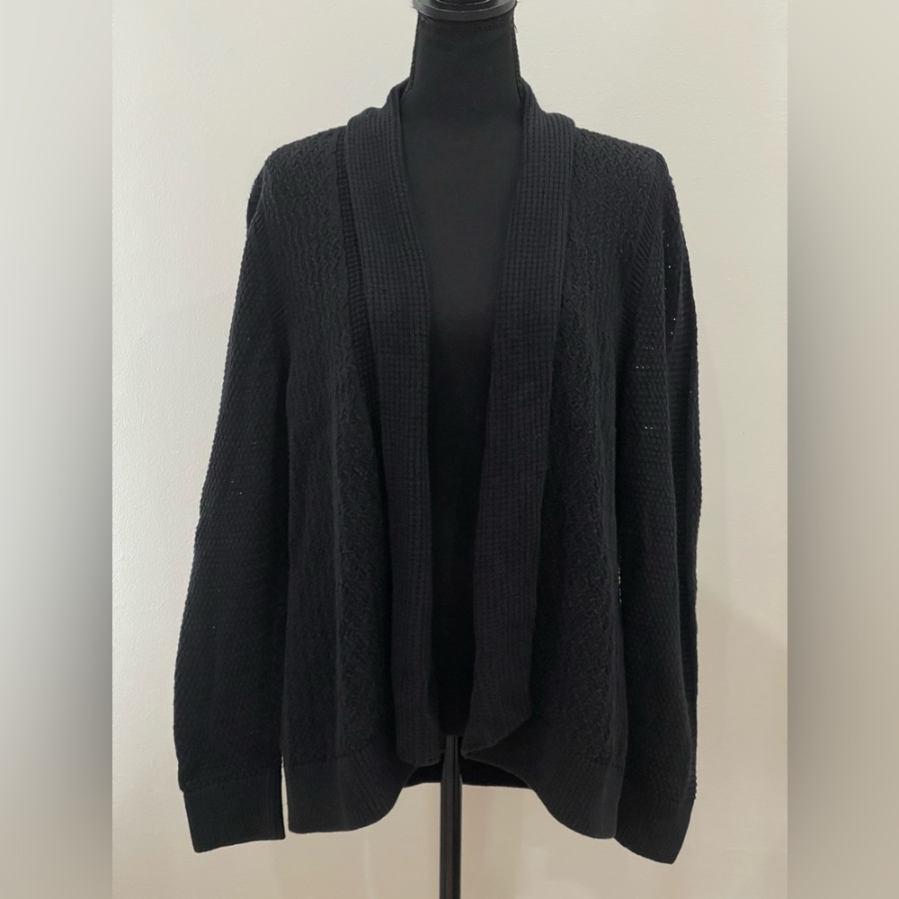 Croft & Barrow Petite XL Dark Grey‎ Cable Knit Long Sleeve Sweater